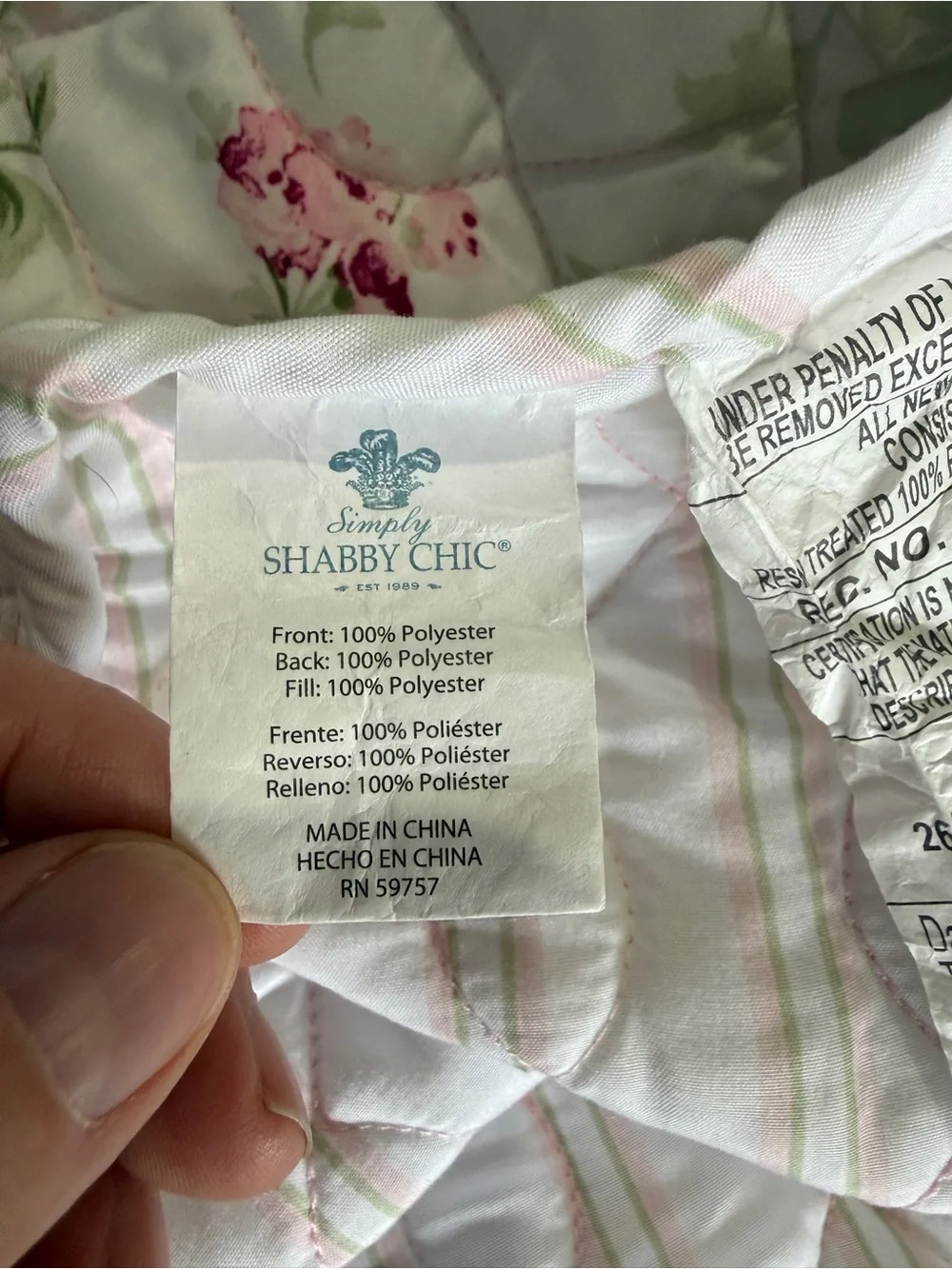 Simply Shabby Chic King Quilt Pink Floral Reversible Cottagecore